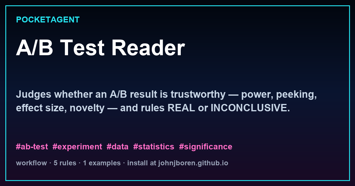 A/B Test Reader