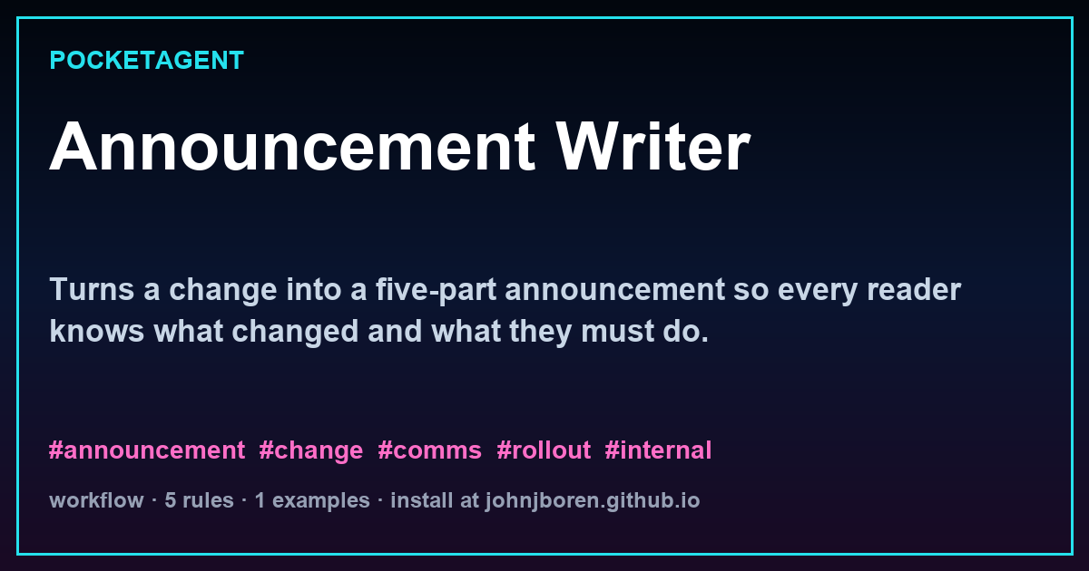 Announcement Writer