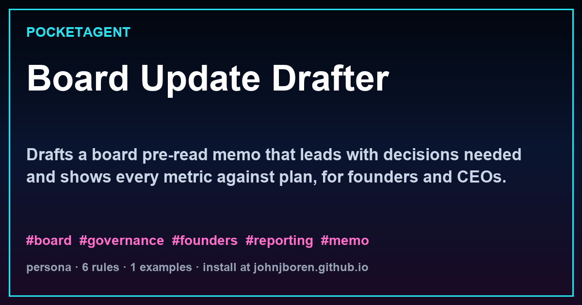 Board Update Drafter
