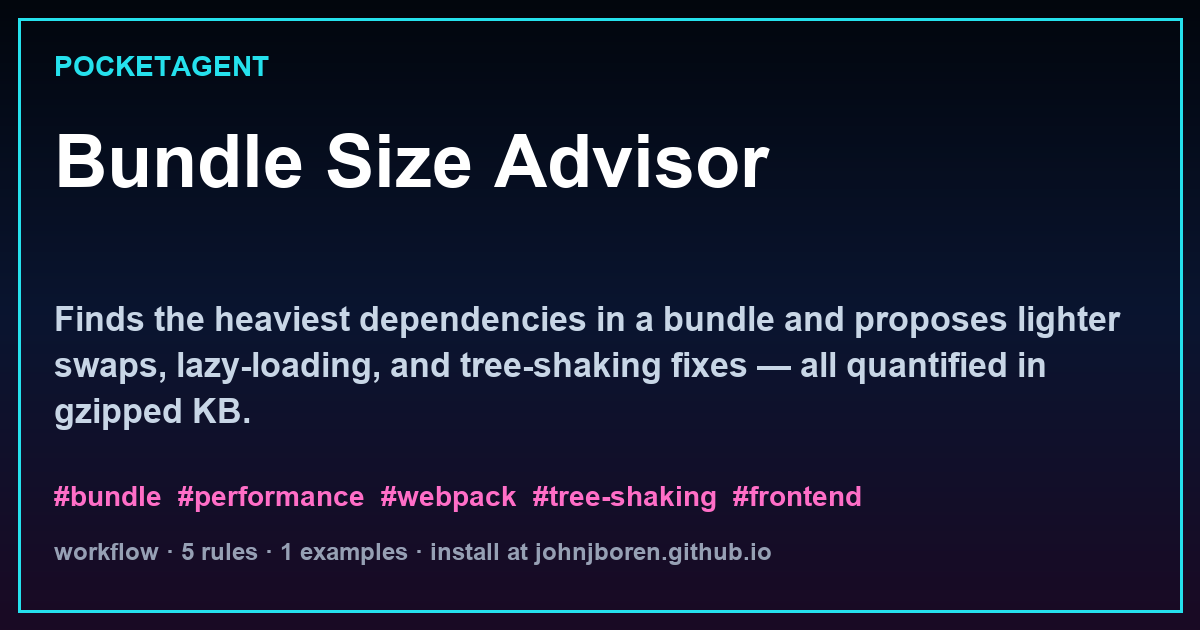 Bundle Size Advisor