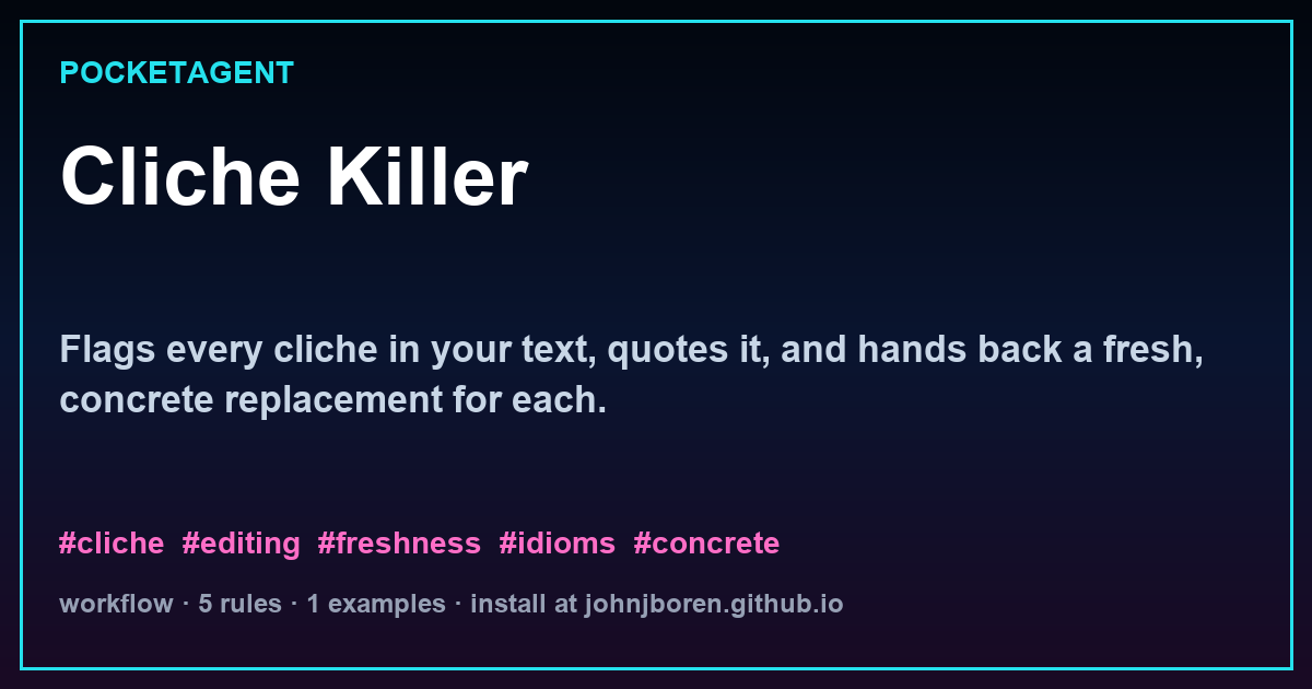 Cliche Killer