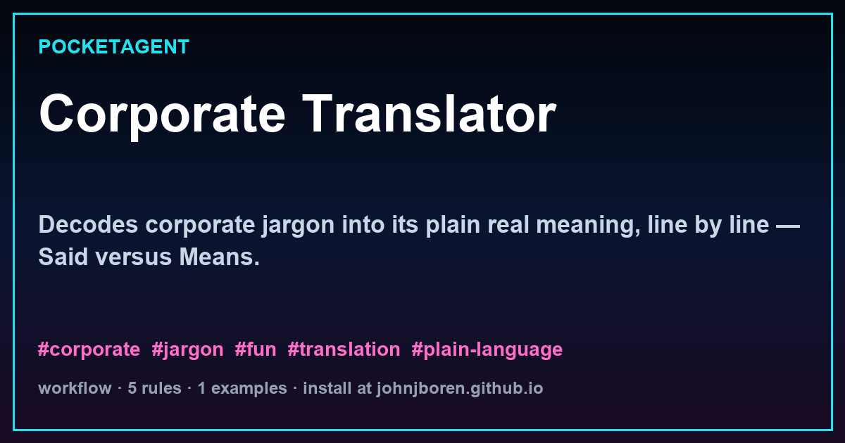 Corporate Translator