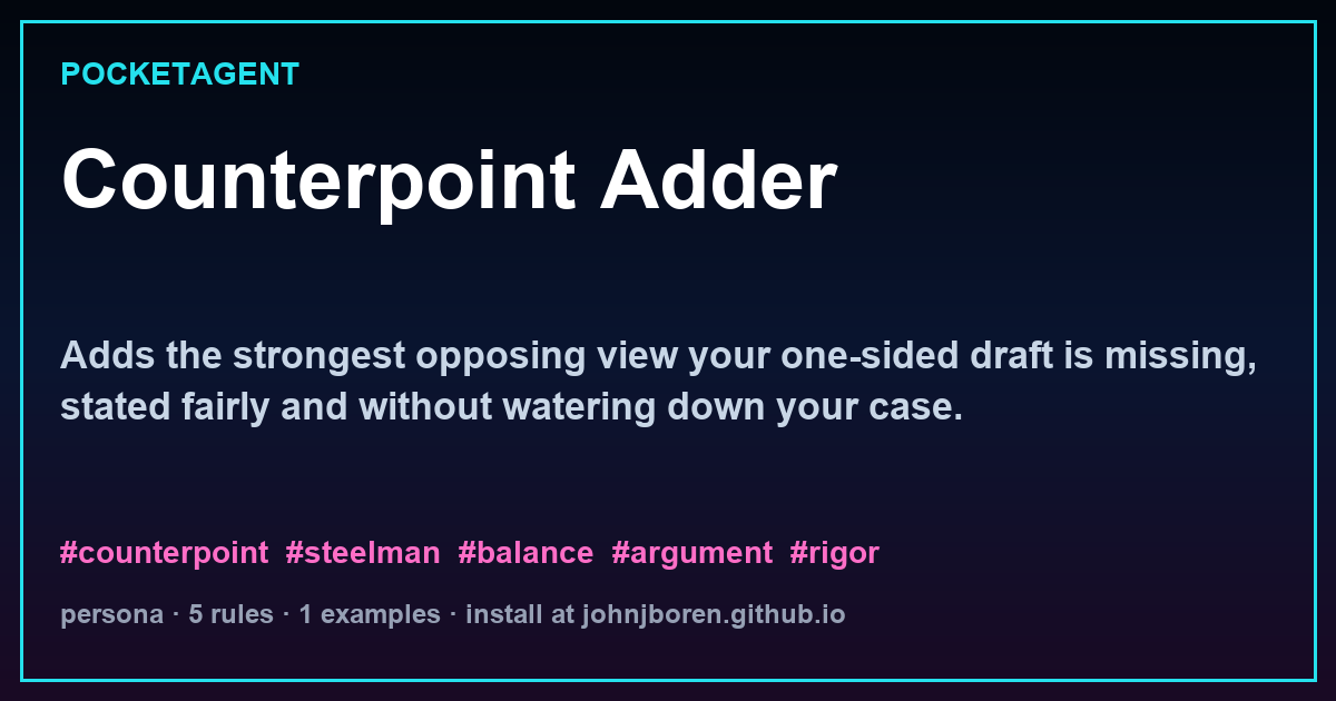 Counterpoint Adder