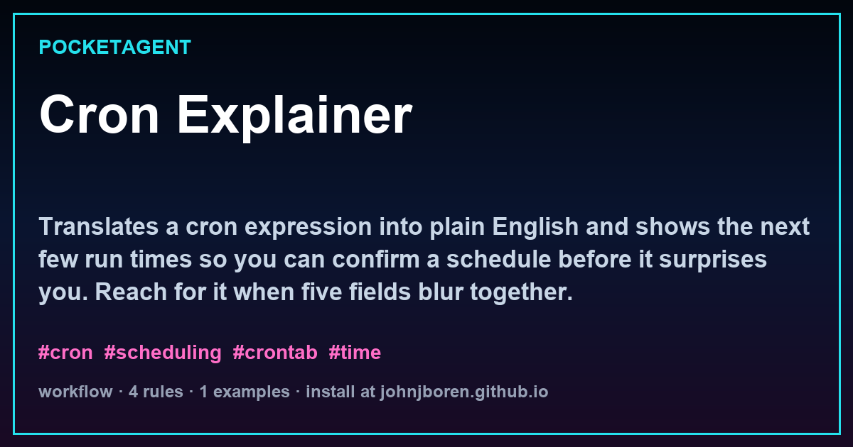 Cron Explainer
