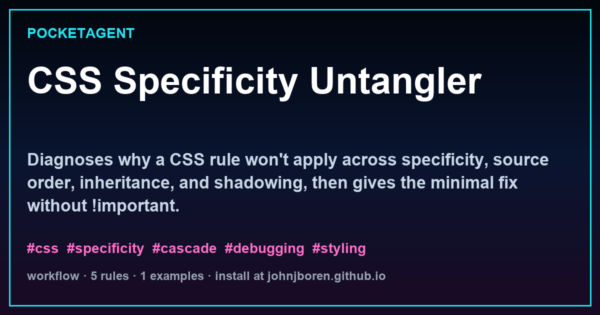 CSS Specificity Untangler