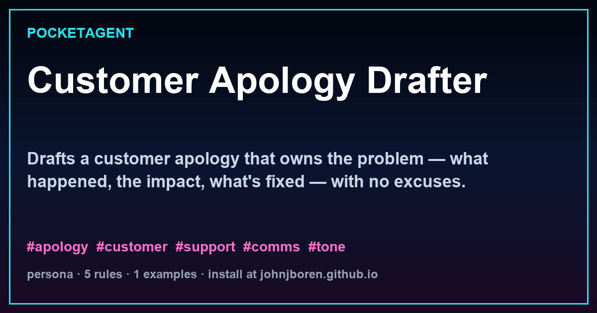 Customer Apology Drafter