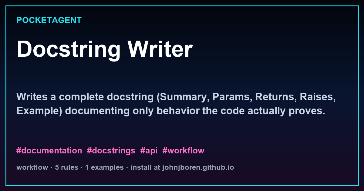 Docstring Writer
