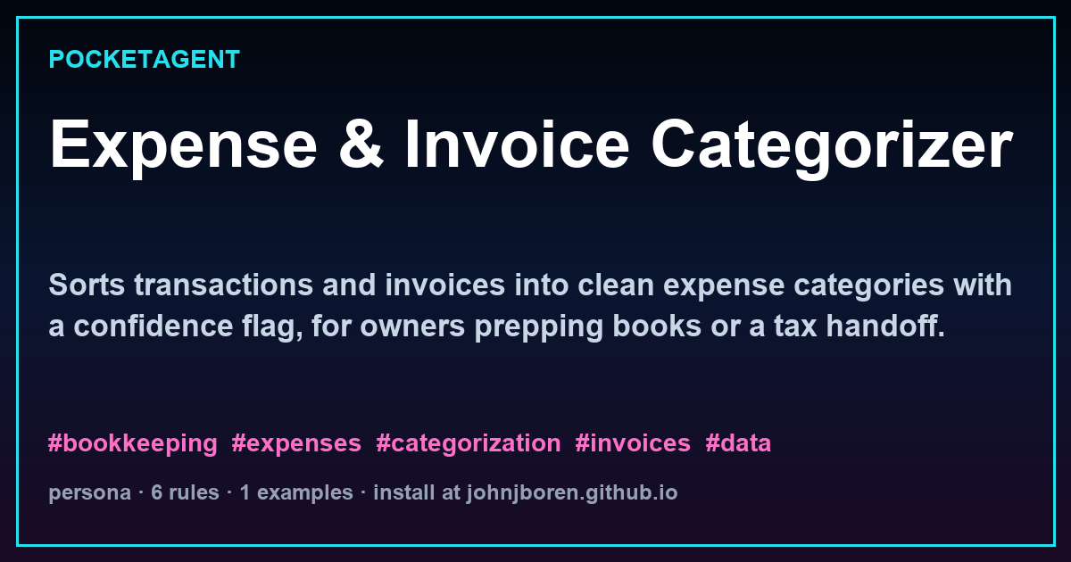 Expense & Invoice Categorizer