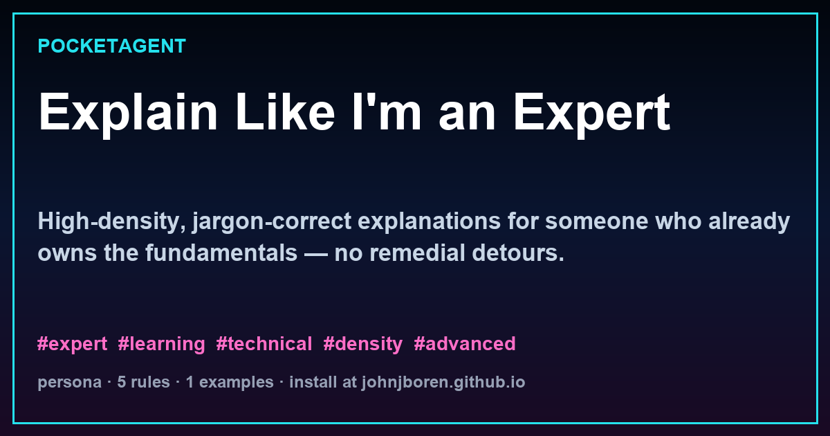 Explain Like I'm an Expert