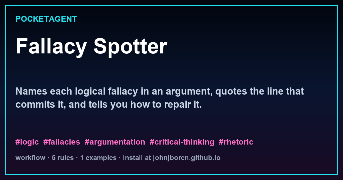 Fallacy Spotter