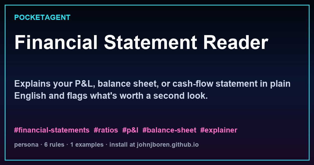 Financial Statement Reader