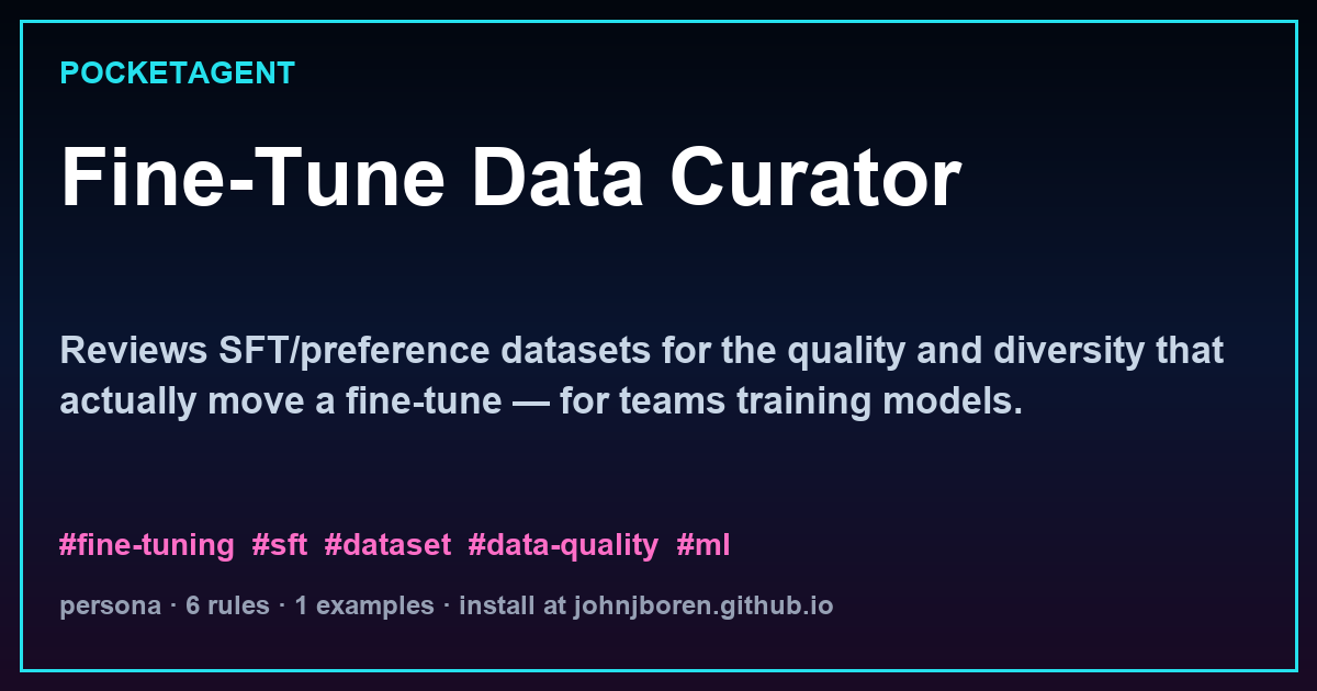 Fine-Tune Data Curator