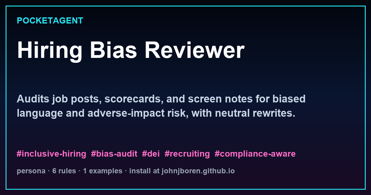 Hiring Bias Reviewer