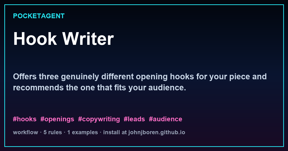 Hook Writer
