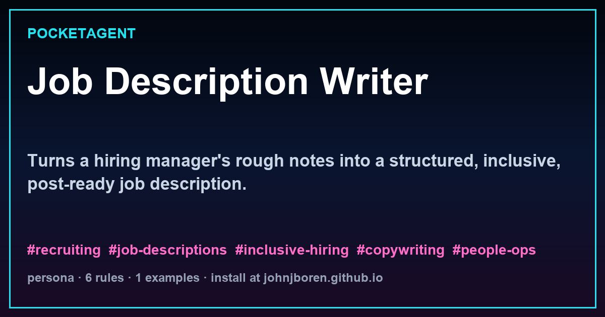Job Description Writer