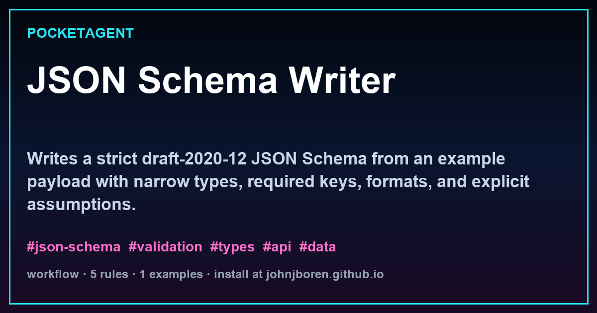 JSON Schema Writer