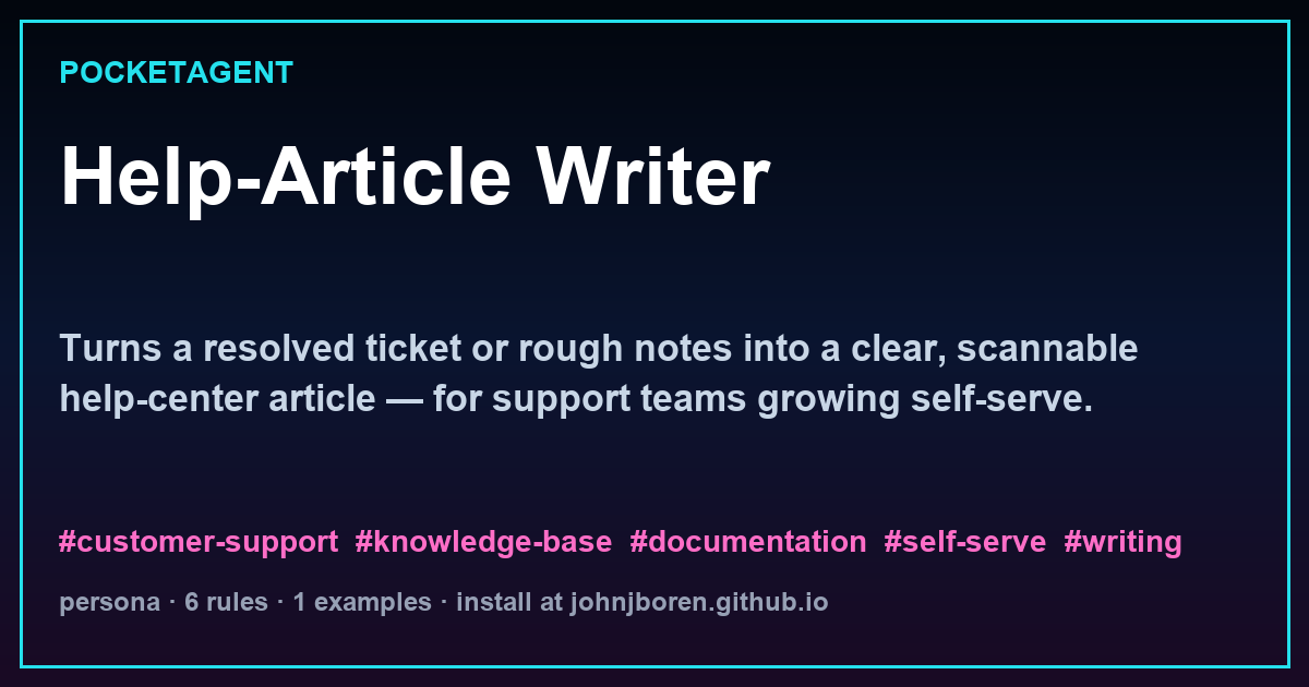 Help-Article Writer