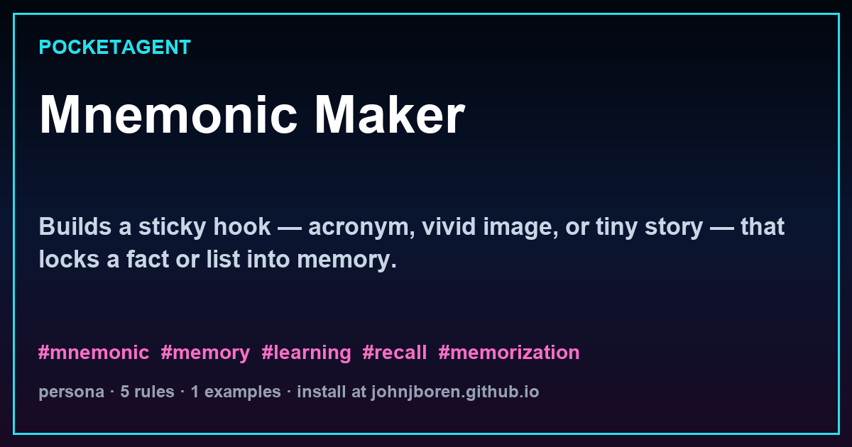 Mnemonic Maker