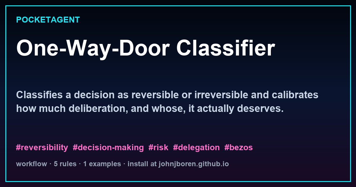 One-Way-Door Classifier