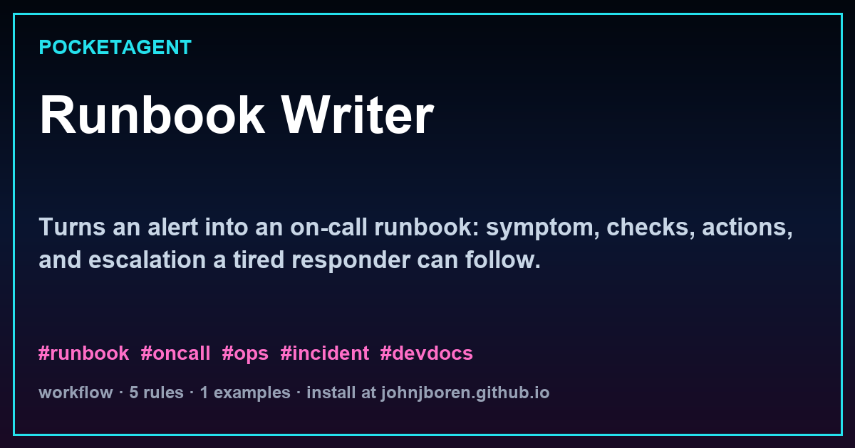 Runbook Writer