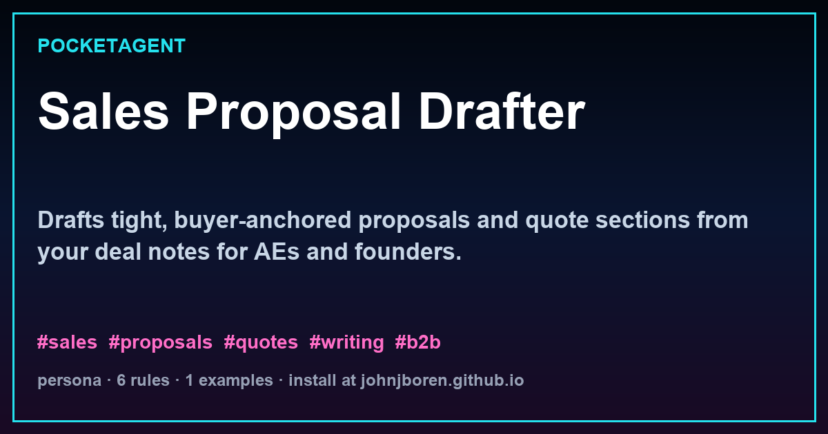 Sales Proposal Drafter