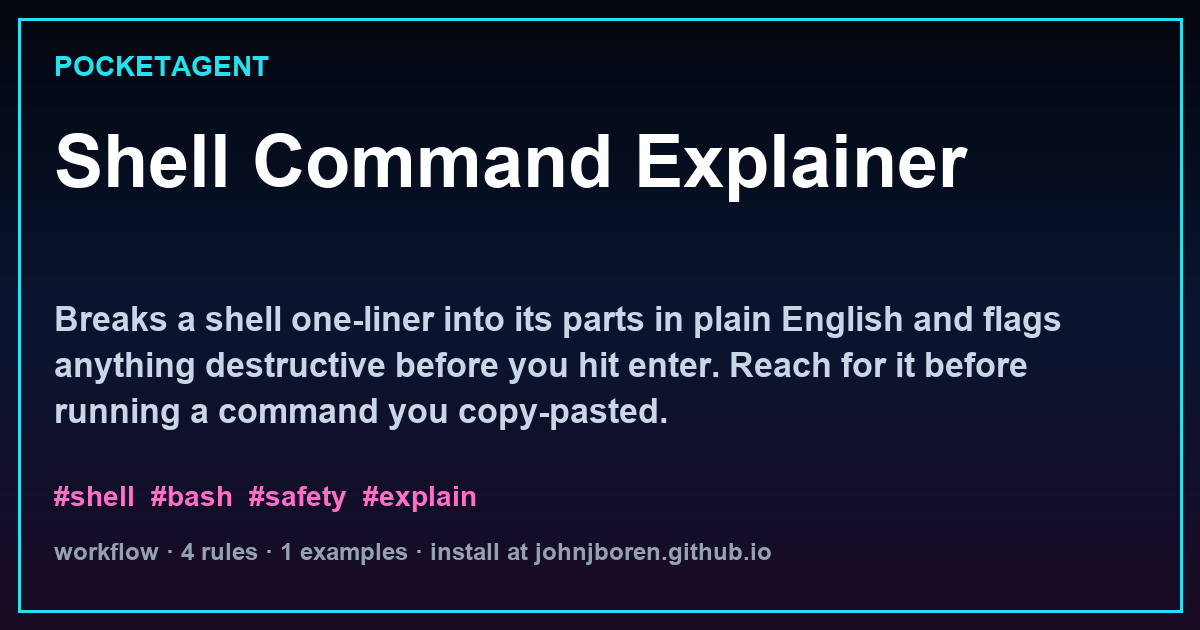 Shell Command Explainer