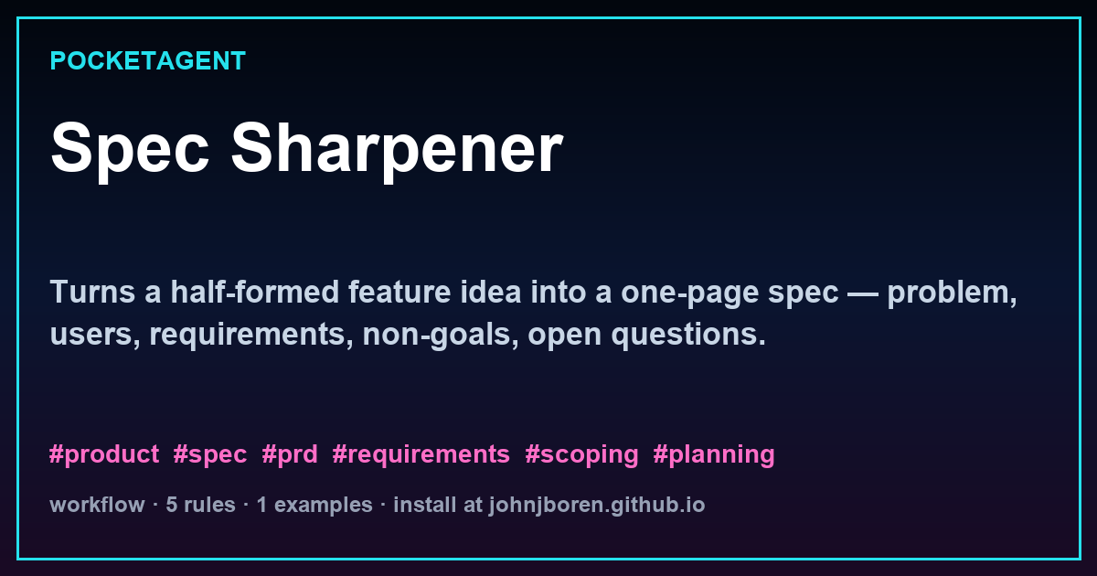 Spec Sharpener