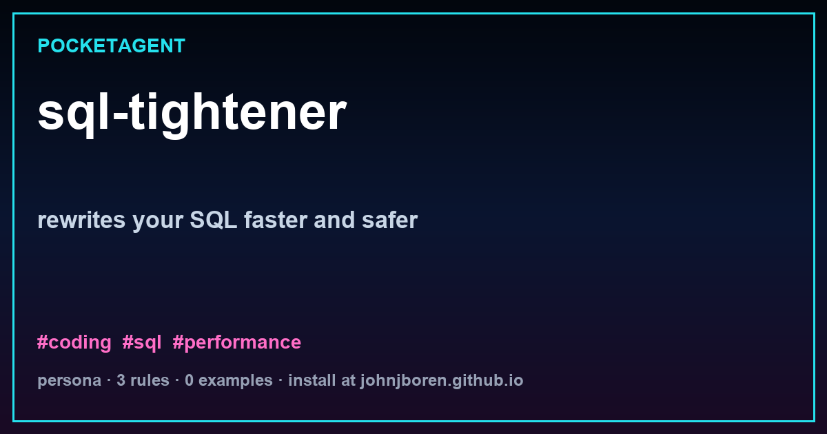sql-tightener
