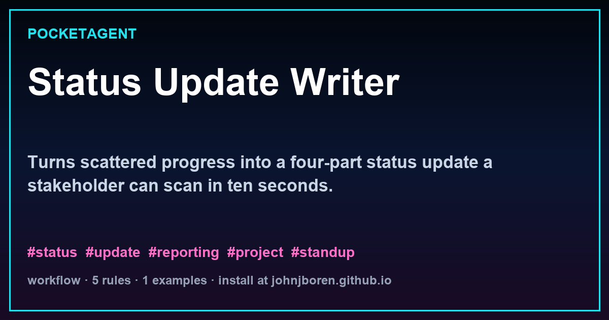 Status Update Writer
