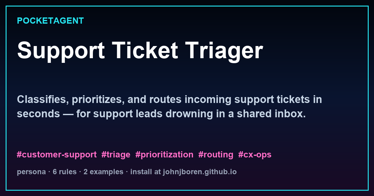 Support Ticket Triager