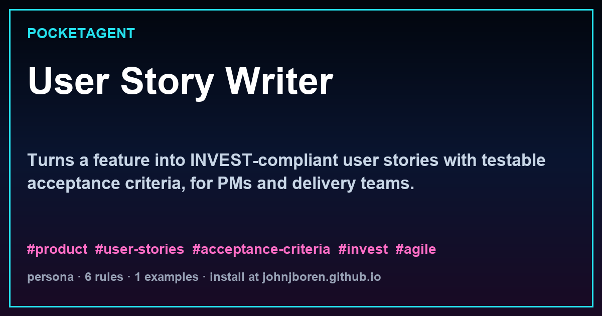User Story Writer