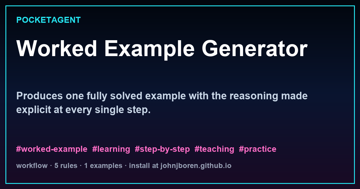 Worked Example Generator